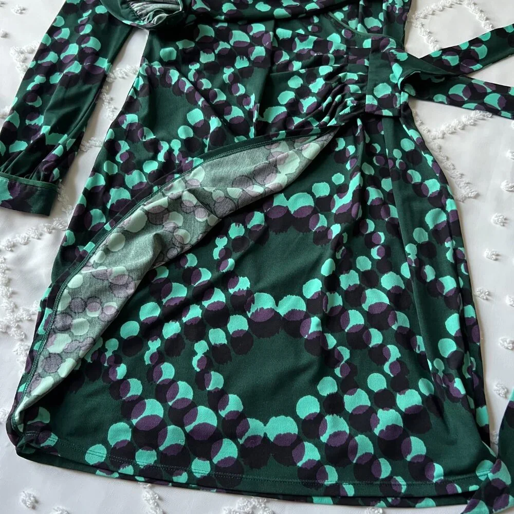 Hale Bob Faux Long-sleeved wrap dress Size Small - Picture 10 of 16